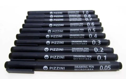 Microfibra, Estilógrafo. Drawing Pen Pizzini Graduación