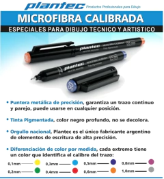 Microfibra Calibrada Plantec. Estilógrafo