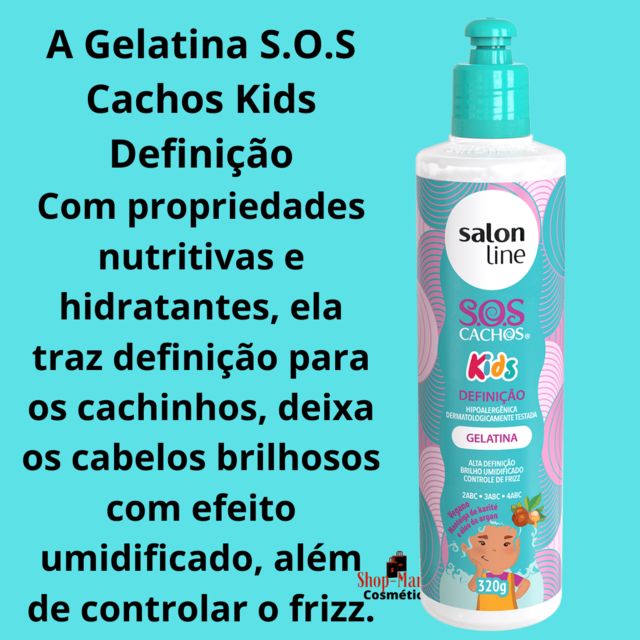Kit Salon Line Sos Cachos Kids Definicao Completo 5 Produtos