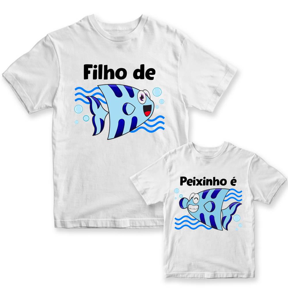 Kit Camisetas Filho De Peixe Peixinho É