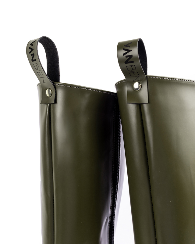 Botas Altas Queen Boots Verde Militar - Van Bien