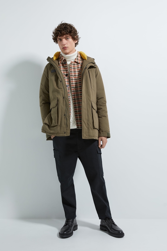 three quarter puffer coat
