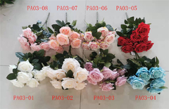 RAMO DE ROSAS x 10 rosas 45CM DE LARGO X 9 DIAM C/CABEZA PA03 - comprar online