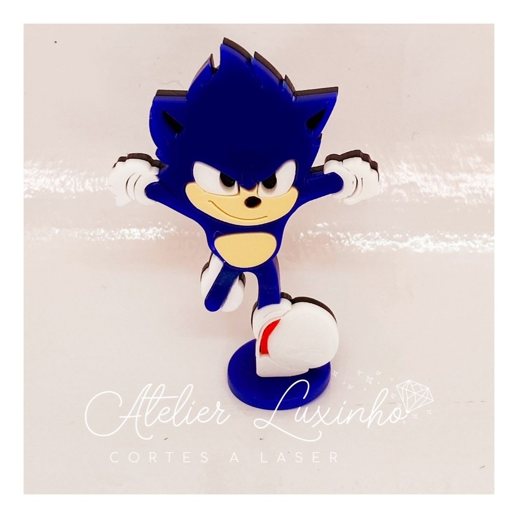 Sonic Personagens – Aplique Acrílico Colorido