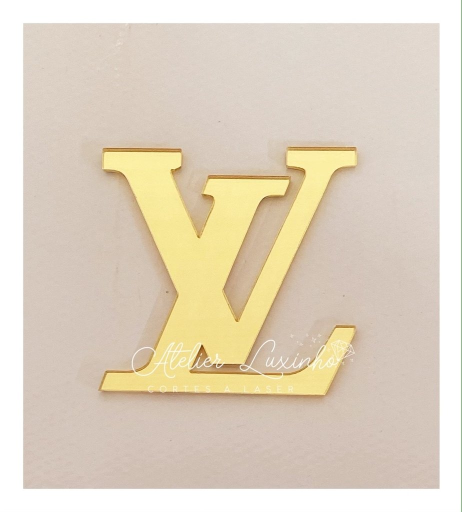 Aplique em acrílico Símbolo Louis Vuitton ( 5 peças )