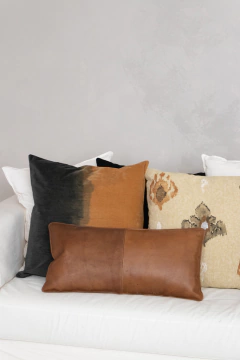 Almohadones de cuero envejecido 30 x 50 - comprar online