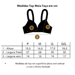 Top Meia Taça Telha - loja online