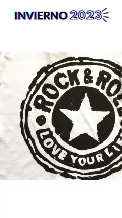 Imagen de REMERON MANGA LARGA ROCK&ROLL BLANCO/NEGRO