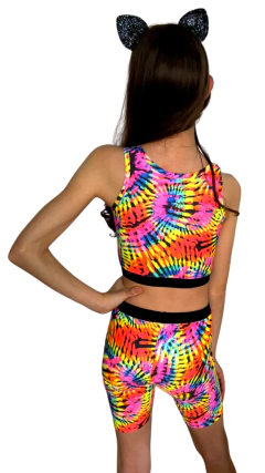 Conjunto Batik c/Negro Top+Biker Multicolor - comprar online