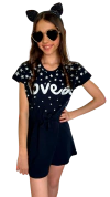 Vestido Negro LOVED Plata