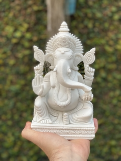 Ganesha 21cm - Fortuna Prosperidade - Marmorite - comprar online
