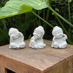 Trio Budas Sábios - Marmorite (12.5cm) - comprar online