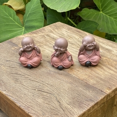 Trio Monges Sábios - Resina (6.5cm)