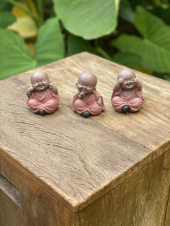 Trio Monges Sábios - Resina (6.5cm) - Zenz Arts | Budas, Ganeshas, Decoração Indiana e Muito mais!