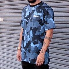 camiseta nike camuflada azul