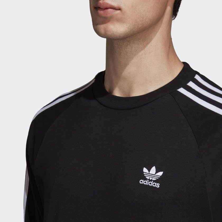 adidas 3 stripes manga longa