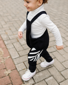 BODY GOLA ALTA RIBANA SUSTENTÁVEL - PRETO - Zebra Baby Clothing | Moda Minimalista Infantil