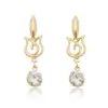 Brinco Tulipa com Zircônia - Ouro 18k