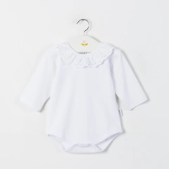 BODY M/LARGA CUELLO BRODERIE
