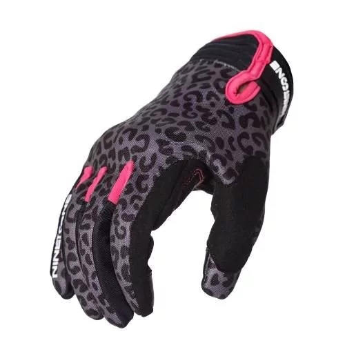 Guantes Moto Mujer Leopard Gris