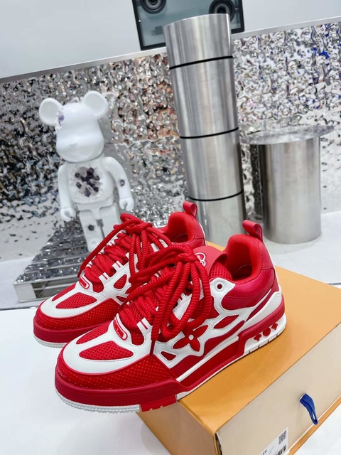Louis Vuitton LV Skate Sneaker Red WHITE