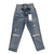 Calça Feminina Jeans Customizado Com Destroeyd E Desfiada - Crisconf-Vestuários e Acessórios