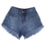 Short Plus Size Jeans Feminino Barra Desfiada Lançamento - comprar online