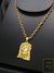 Corrente Cadeado 60cm 6mm Fecho Gaveta Banhada a Ouro 18K + Pingente Face de Cristo 3D - loja online