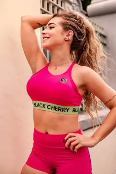 Top Metcon Pink - Black Cherry Fitwear