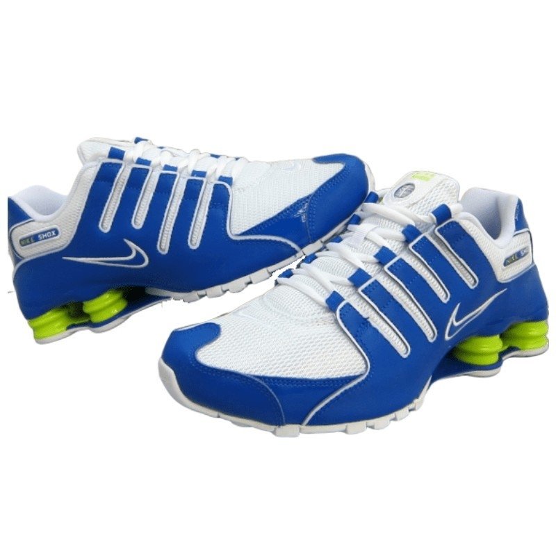 nike shox nz branco com azul
