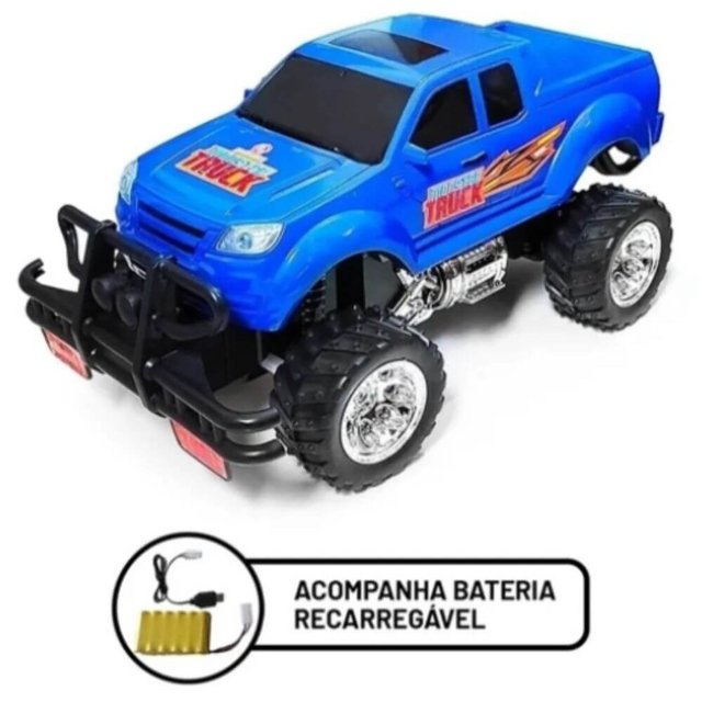 Carrinho De Controle Remoto - Monster Truck Junior - Azul - Polibrinq -  WebContinental
