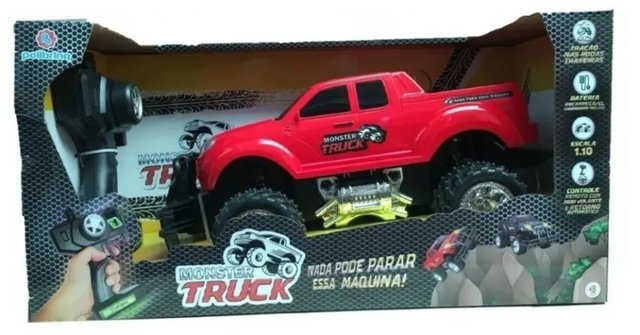 Carro - Controle Remoto Monster Truck Junior Vermelho - CAR2243 - Poli -  Real Brinquedos