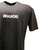 Camiseta BRABOIS - All Black , Logo central (Preta) - Brabois Skateboarding  SKATE SHOP