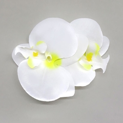 Flor Orquidea Dupla Pente Branco - comprar online