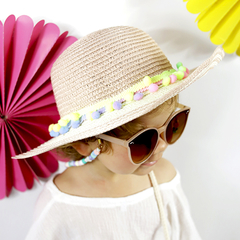 Chapeu Infantil Palha e Pink Personalizado Inicial - Menina de Laço - Os Mais Lindos Laços e Tiaras de Cabelo Infantil