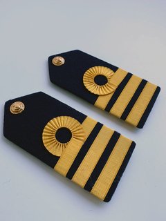 Platina Capitão de Fragata (CF) Feltro Azul Marinha do Brasil - Unimil Uniformes Militares