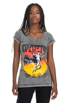 Camiseta Feminina Estonada Led Zeppelin Angel