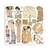 Bloco 10 Papéis 20.3x20.3cm (8"x8") + bônus - Klimt