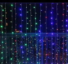 cascata 100 leds pisca 8 funcoes branco 2 5 metros natal