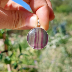 Dije con Fluorita Arcoiris en Plata 925