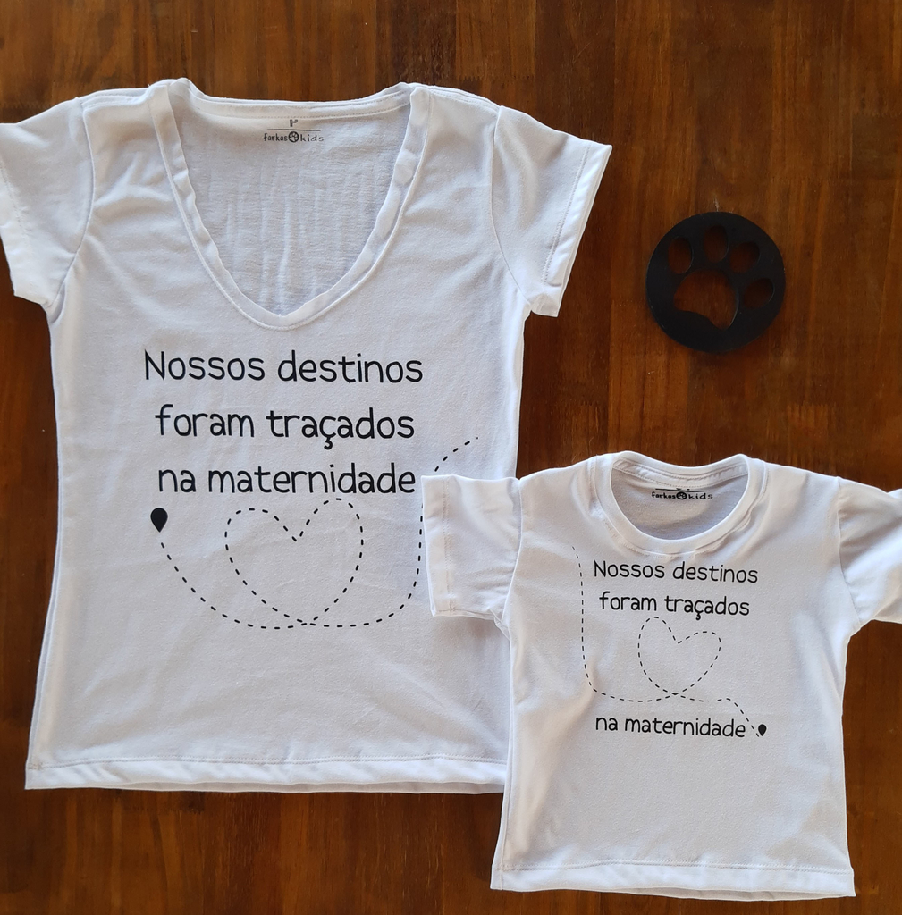 Kit Nossos Destinos - Baby look gola V + camiseta infantil