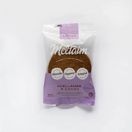 Alfajor Vegano de Cacao & Avellanas -Meltaim