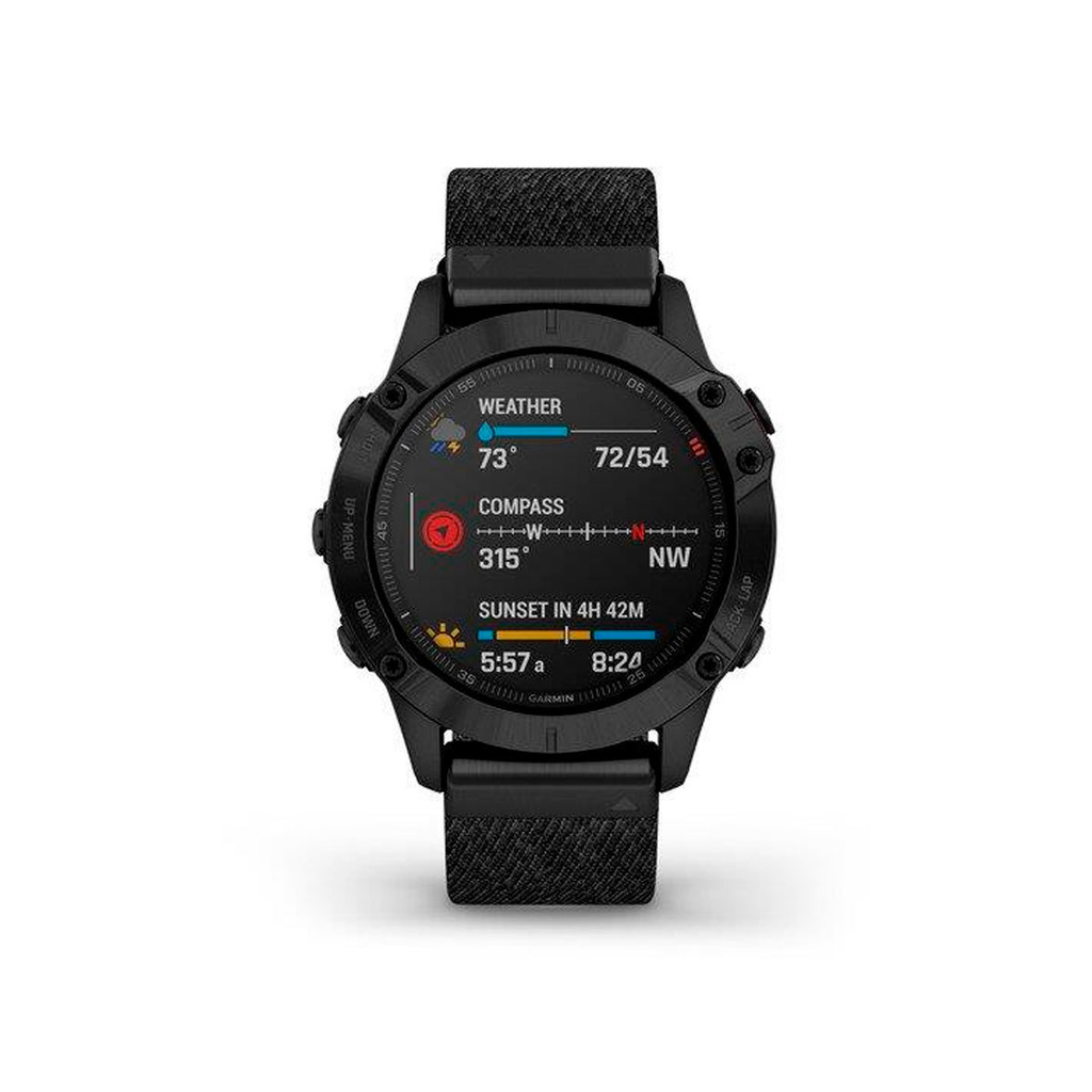 fēnix® 6X – Pro and Sapphire editions Negro con correa negra – Garmin