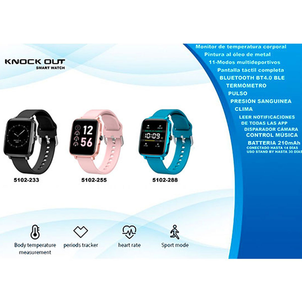 Reloj Smartwatch Knock Out 5102 - The Time Store