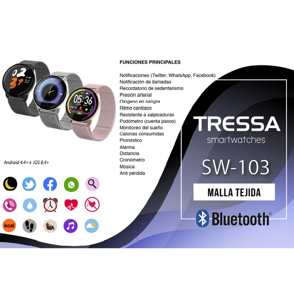Smartwatch Tressa Reloj Inteligente Sw103 Android Ios Bt