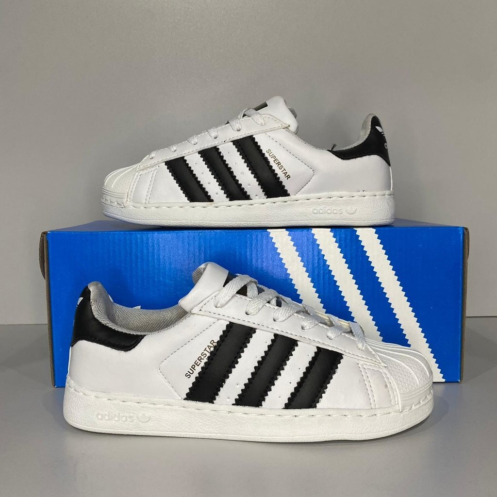 adidas superstar branco e preto