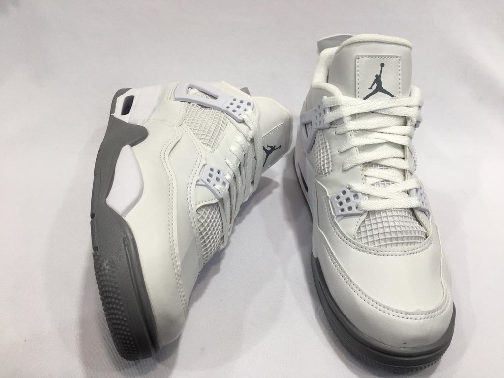 jordan 4 branco e cinza