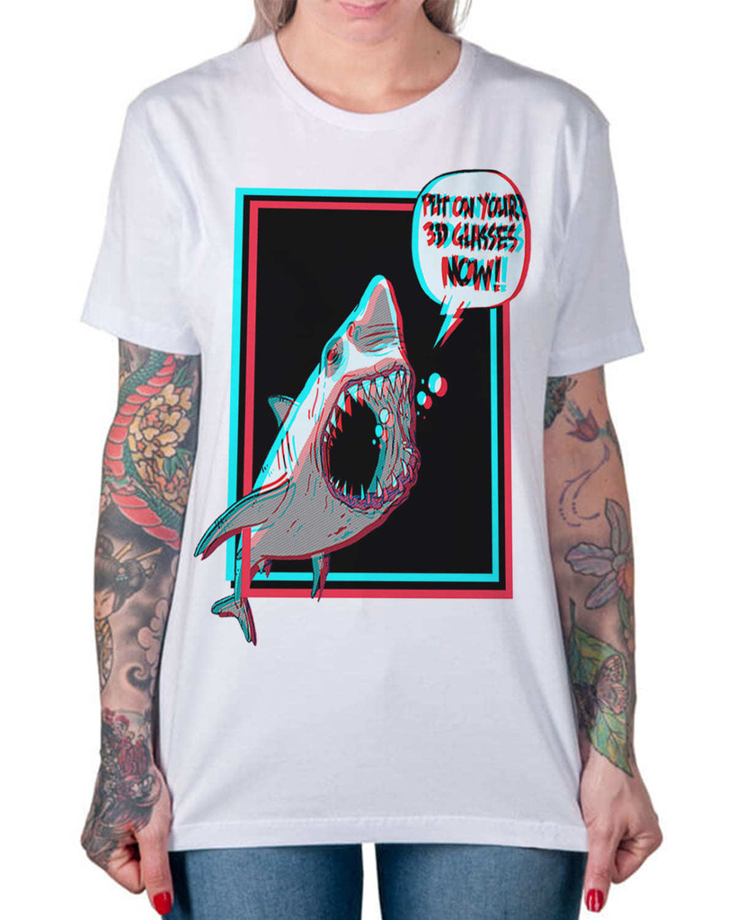 Camiseta Tubarão 3D - Comprar em Camisetas N1VEL