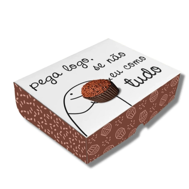 6un Caixa Para Doces e Lembrancinhas Flork Meme Pega Logo Brigadeiro - Cod 70116 6un Caixa Para Doces e Lembrancinhas Flork Meme Pega Logo Brigadeiro - Cod 70116