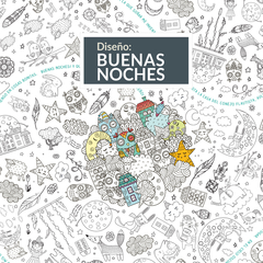 MACROESTAMPAS PARA COLOREAR - BUENAS NOCHES MACROESTAMPAS PARA COLOREAR - BUENAS NOCHES
